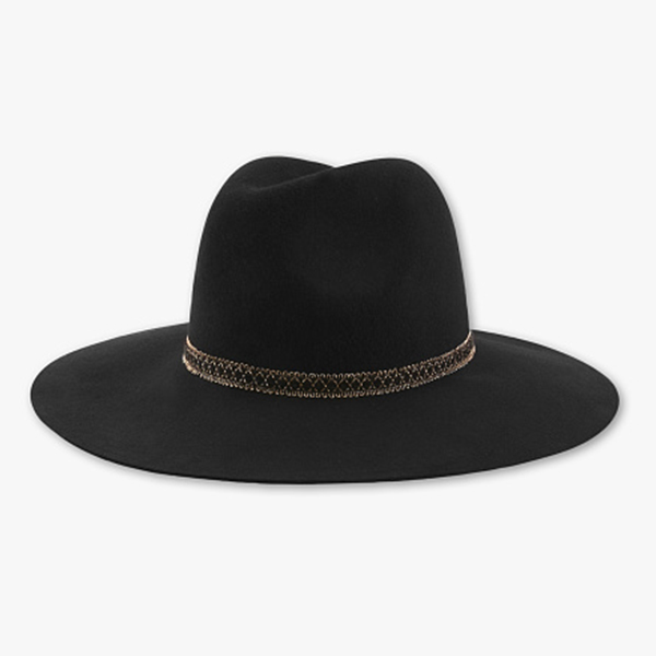 chapeau en laine noir c&a