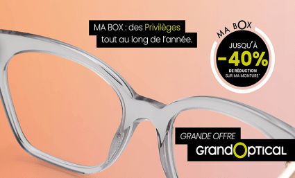 Jusqu’à -40% de réduction sur votre monture chez Grand Optical - Saint-Sebastien Nancy